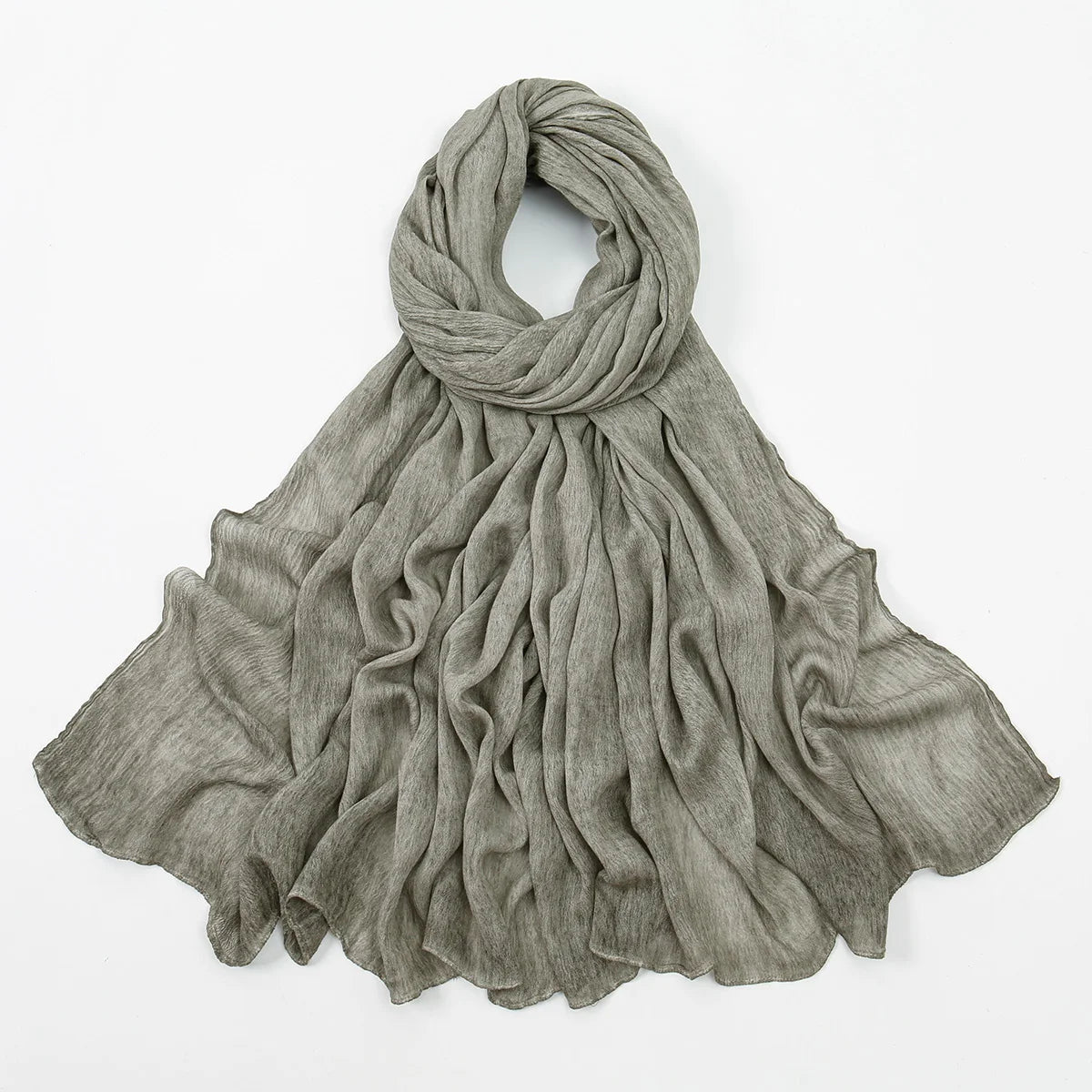 Fashion Crinkle Cotton Royan Hijab Scarf for Muslim Women Islamic Long Soft Shawls Wraps Short Tassel Bufanda Accessories