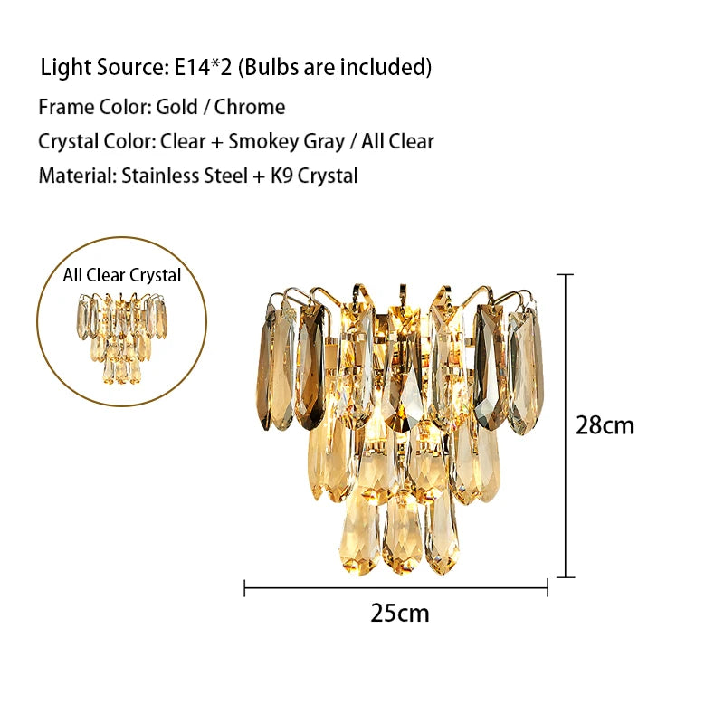 Clear Crystal Ceiling Chandeliers New LED Lights Luxury Rectangle Hanging Lamp Modern Home Decor Lustres for Dining Room Table