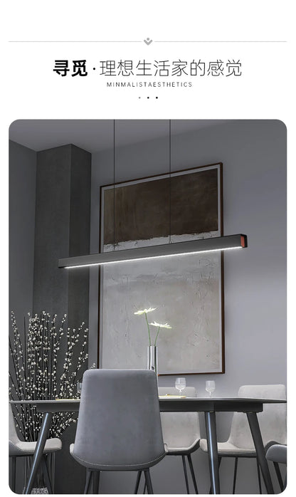 Dining Room Chandelier Dining Table Lighting Kitchen Bar Light LED Linear Lamp Restaurant Pendant Lights Modern Brief Droplight