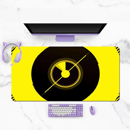 Large Size Mousepad Table Mat For Bedroom Learning Games Nostalgic Vinyl Cassette Themed For Laptop Office Desktop Mat