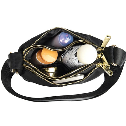 High Quality Women's Waterproof Nylon Multilayer Crossbody Bag Ladies Large Capacity Handbag Purse Female Shoulder Bags 3 Layers