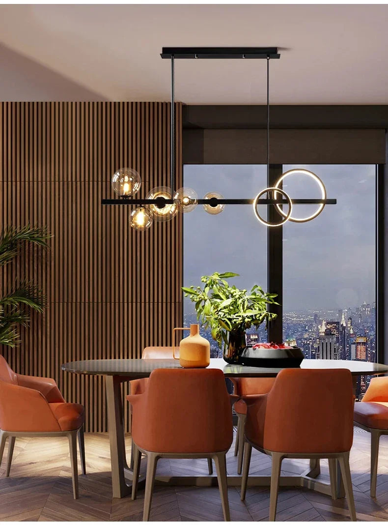 Magic Bean Long Pendant Lights Nordic Restaurant Modern Creative Kitchen Light Luxury Living Room Bar Decor Lighting G9 Bulb