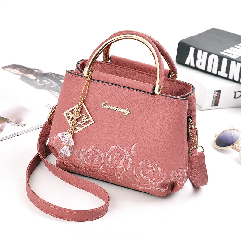 Fashion Brand Women's Bags New Embroidered Handbag Exquisite Ladies Shopping Crossbody Shoulder Bag Tote Bag Small Square Bag