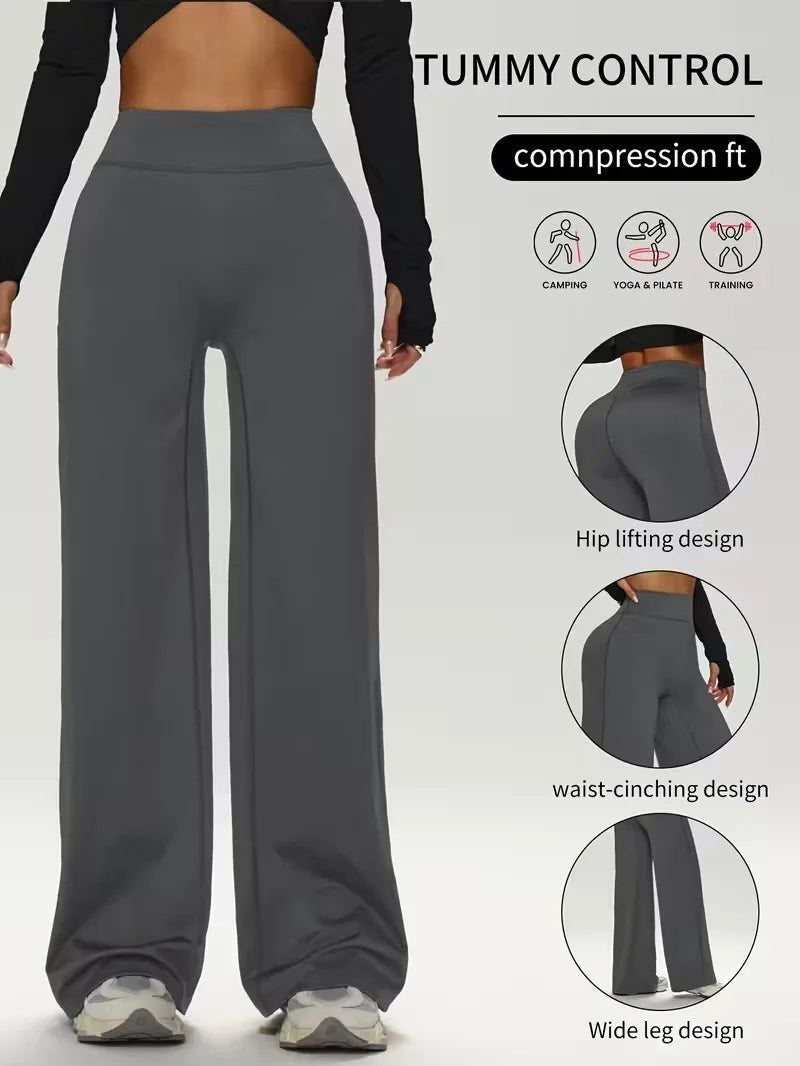Women's Soft Straight Leg Sports Pants Breathable Lightweight Fitness Gym Wear Outdoor Yoga Trousers Loose Running Trousers