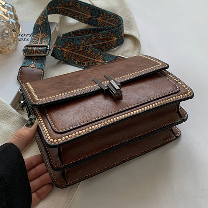 Mini Cross-Body Bags for Women, Adjustable Strap, Small Square Design Purse, Fashion Shoulder Bag, New Designer Mini Leather Bag