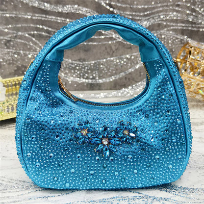 Popularity Pointed Toe High Heels Shoes and Bags Set With Rhinestone for Women Wedding Party Elegant Luxury Fashion