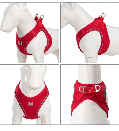 Dog Harness Leash Set for Small Medium Dog Adjustable Reflective Puppy Cat Harness Pet Vest Chihuahua Dachshund Outdoor Walking