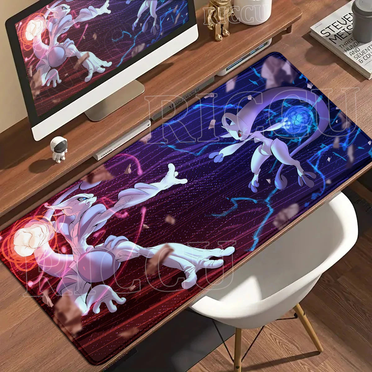 Gaming Mouse Pad Large Rubber Keyboard Desk Mat Anti-slip Gamer Playmat Laptop PC Accessories Carpet Mewtwo P-Pokemon Mousepad