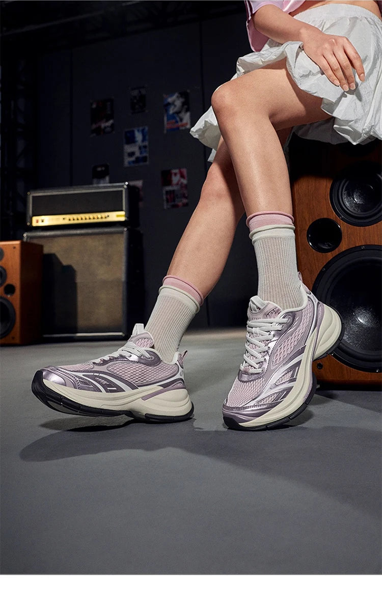 Xtep Basque 3.0 Trendy Cushioning Stable Soft Flexible Rubber Thick Sole Daily Sports Female Shoes 874218320006