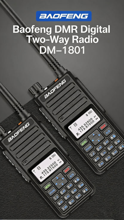 BAOFENG DM1801 Dual Slot DMR Digital & Analog Handheld Walkie Talkie, Professional Ham Outdoor Two Way Radio