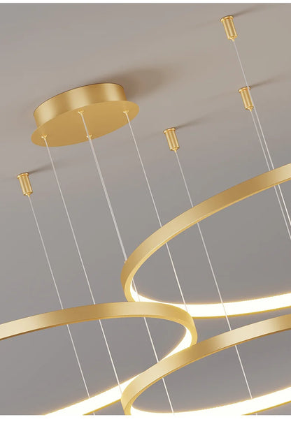 Living Room Ring Pendant Lights Acrylic Led Restaurant Chandelier Modern Minimalist Art Creative Personality Net Red Custom Lamp