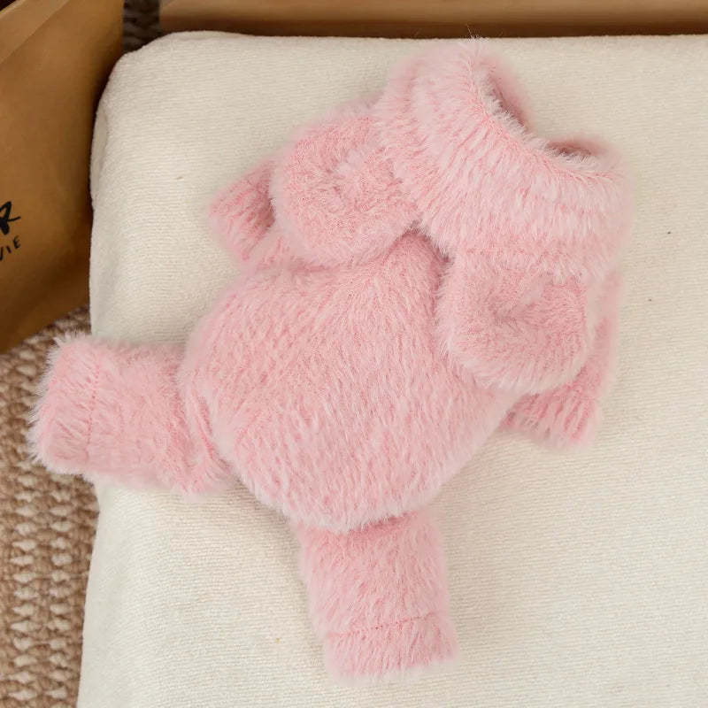 Warm Dog Clothes Winter Plush Hooded Clothing Jumpsuit Tracksuit For Small Medium Dogs Chihuahua York Puppy Overalls Bodysuit XS