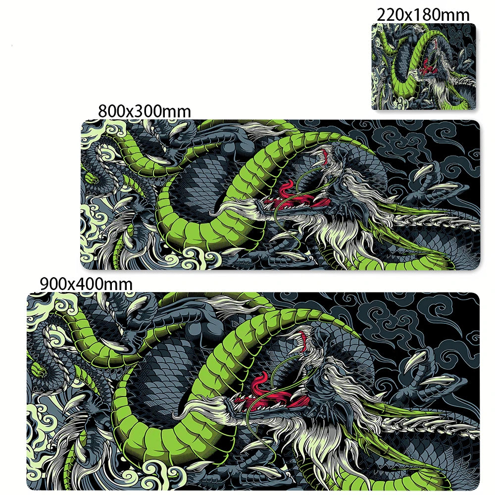 Black and White Dragon Large Mouse Mat Gaming Mousepad Big Rubber Base Mouse Pad Purple Deskpad Eyboard Mats Mousepads 400x900
