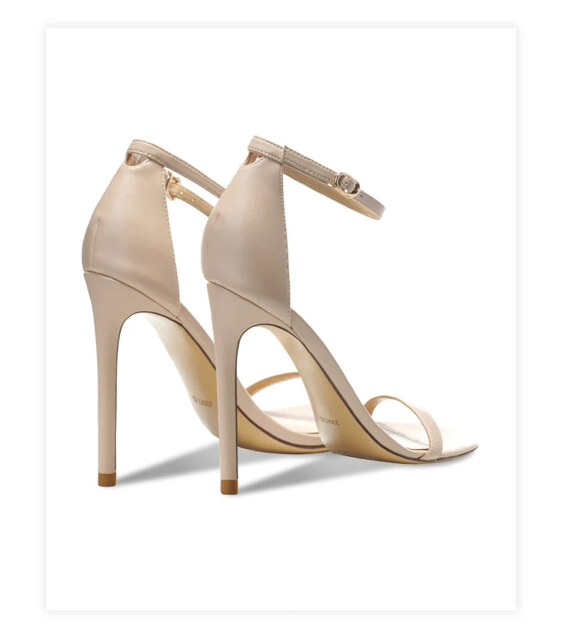 Luxury Brand Heeled Sandals Summer Gladiator Buckle Strap Elegant Slingbacks High Heels Sexy Classic Ladies Prom Shoes Women