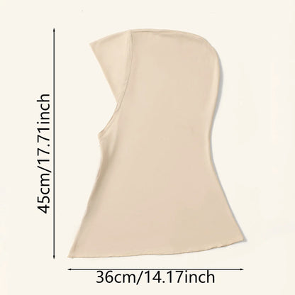 Modal instant Hijabs Cap Muslim With Zipper Soft Inner Cap Fashion With Neck Collar Headscarf Hat Women Islam Ramadan Turban Cap