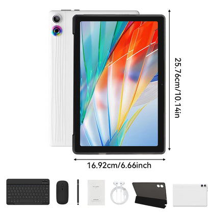 URAO 11 Inch Tablet Android 24GB RAM 128GB ROM 6800mAh IPS HD Touch Screen with Keyboard Protective Case Mouse Stylus 8 in 1 Kit