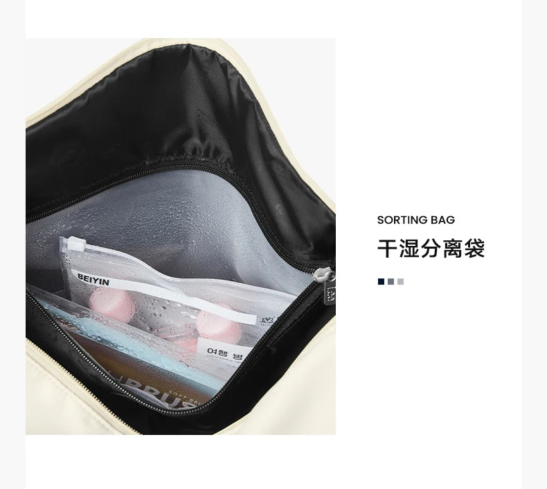 LEE Smart Gym Duffel Bag with Shoe Compartment Dry Wet Bag Men Women Waterproof Large Size Sport Training Luggage Travel Bag