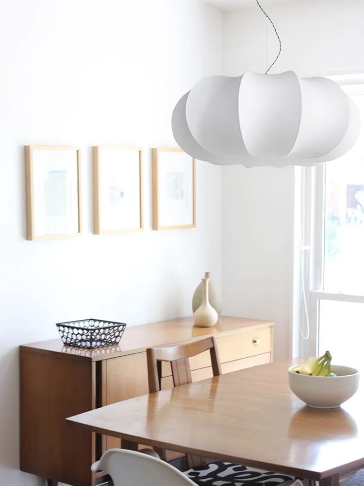 Japanese Style Wabi-sabi Style Silk Chandelier Retro Creative Bedroom Lamp French Designer Art Pendant Lights Room Decoration