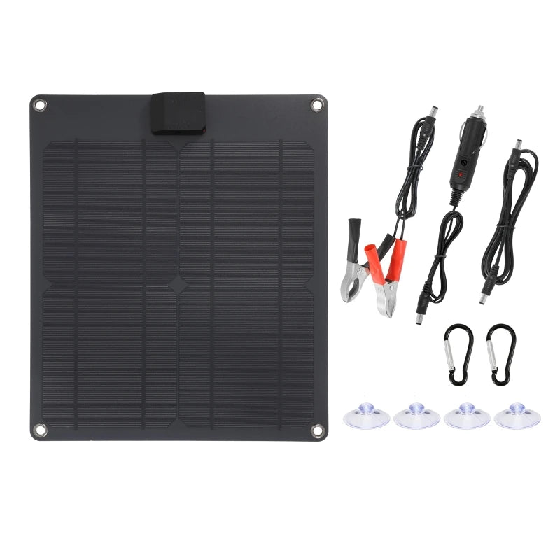 50W/100W Portable Solar Panel USB Outdoor Mobile Power DIY Travel Cell Phone Charger Car Yacht 12V18V Battery Pack Power Panel