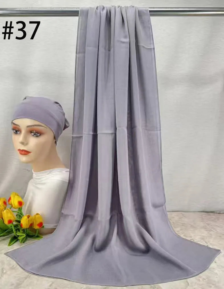 Mini Modal Hijab with Undercap Set Basic Stretchy Pullover Headscarf Thin Breathable Sunscreen Head Wrap Hijabs Scarf 165*50cm