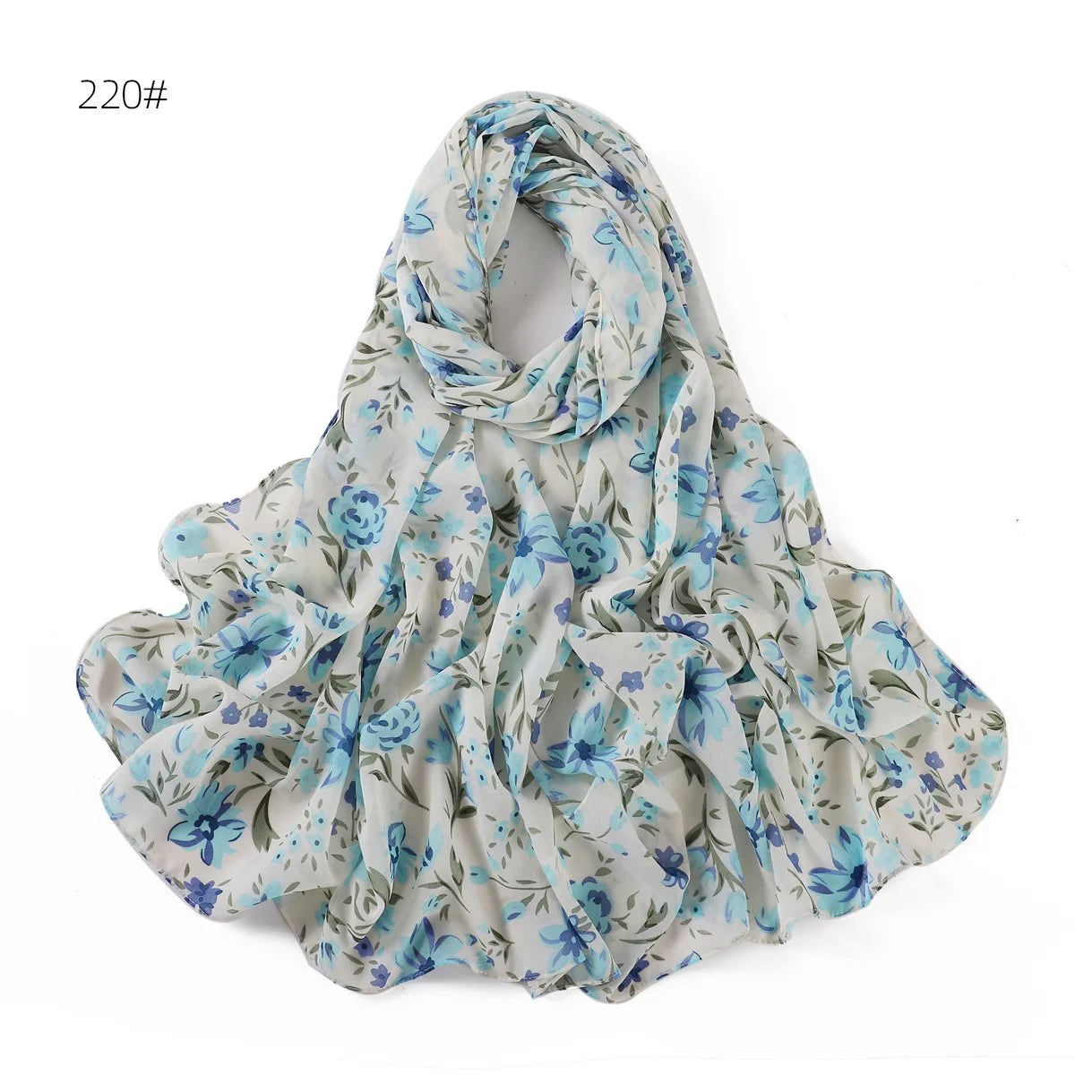 66 Colors Pearl Chiffon Printed Hijab Scarf New Fresh Small Floral Polka Dot Sunscreen Silk Scarf Shawl Turbans for Women Hijabs
