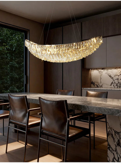 Luxury Crystal Modern Ceiling Chandeliers Dining Table Light Lustre Led Ceiling Lights Home Decor Suspension Chandelier Żyrandol