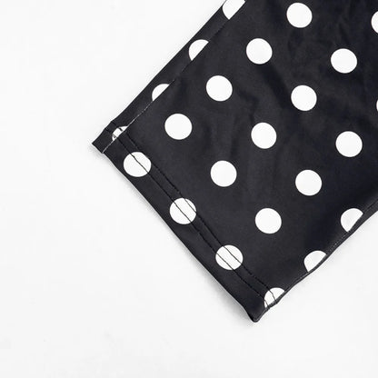 FLARORA Sexy Polka Dot Print Jumpsuits Woman Hipster Halter Sleeveless Backless Hollow Skinny Jumpsuit Hottie Party Streetwear