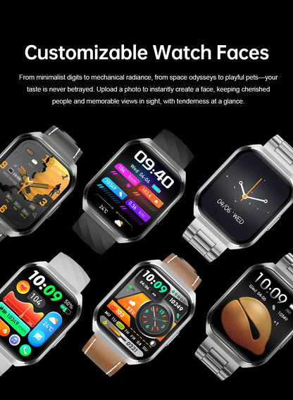 New Smart Watch Man 1000mAh Long Standby Outdoor Smartwatch Men IP68 Waterproof Heart Rate Sport BT Call Big Battery Smart Watch