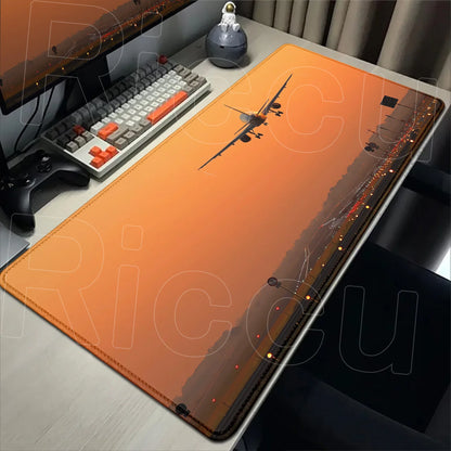 HD Airplane Speedometer Mouse Pads Plane Instrument Panel XXL Mousepad Non-slip Rubber Desk Mat Pc Gamer Deskmat Cockpit Playmat