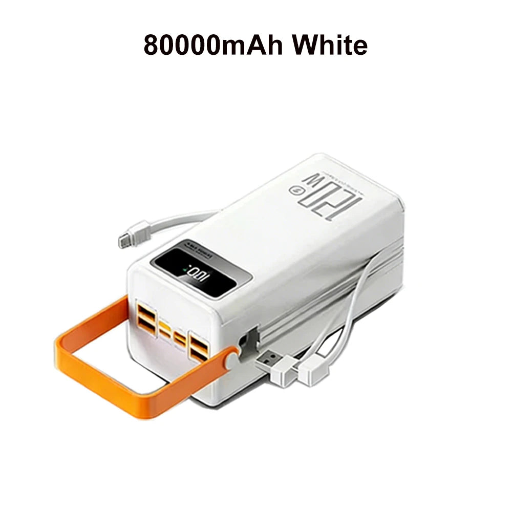 Gaiaray 80000mAh 50000mAh Portable Power Bank Fast Charging Power Station Emergency Power Bank Solar Generator For Camping Phone