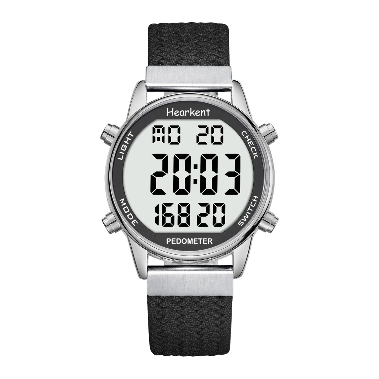 Hearkent Pedometer Sport Watches Step Counter Watch Women Digital Watches Calories Mile Stopwatch Countdown for Walking Tracker
