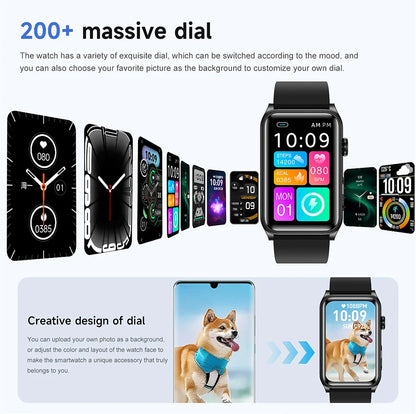 2025 New AI Health Manager Smart Watch Men Blood Pressure Blood Oxygen Sports Bluetooth Call Waterproof Health SmartWatch