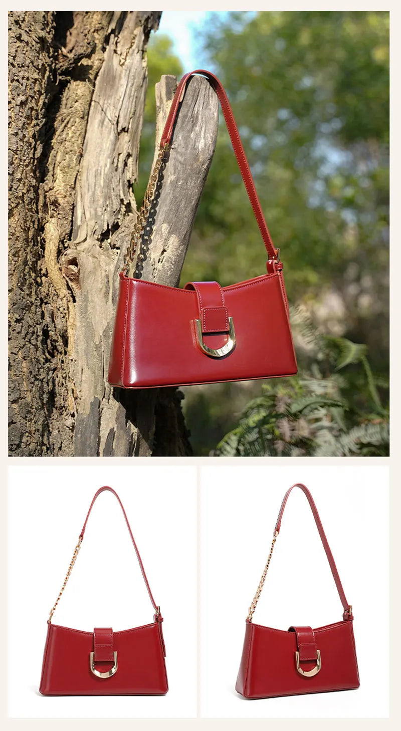 Genuine Leather Women's Bag Luxury Designer Adjustable Shoulder Bags Classic Crossbody Chain Bag Cowhide Fashion Handbags 2979