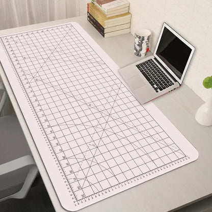 Cutting-Mat-white-on-black Mouse Pad Office Gaming Laptop Deskmat Anime Mousepad Gamer Keyboard Mouse Mat Computer Accessories