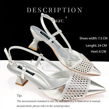 Fashion Three-Dimensional Hard Bag Sequins Decoration Lady Fashion Elegant Shoes and Bag Set Women Shoes