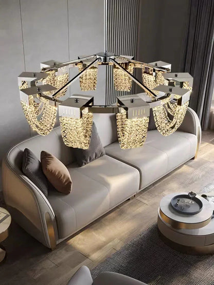 2025 New Home DecorationPendant Lights Luxury Crystal Living Room Chandelier Bedroom Pendant Lamp Ceiling Light  Indoor Lighting