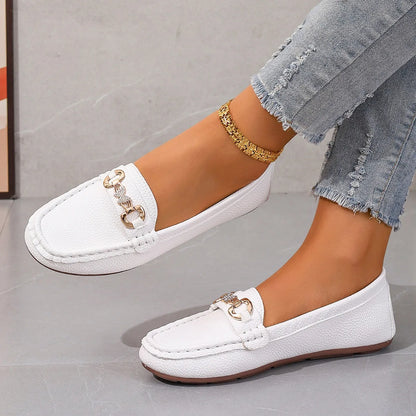New Women's Casual Slip on Mary Jane Shoes Spring Autumn Fashion Round Toe Solid Soft Sole Flat Loafers Zapatos De Mujer luxury