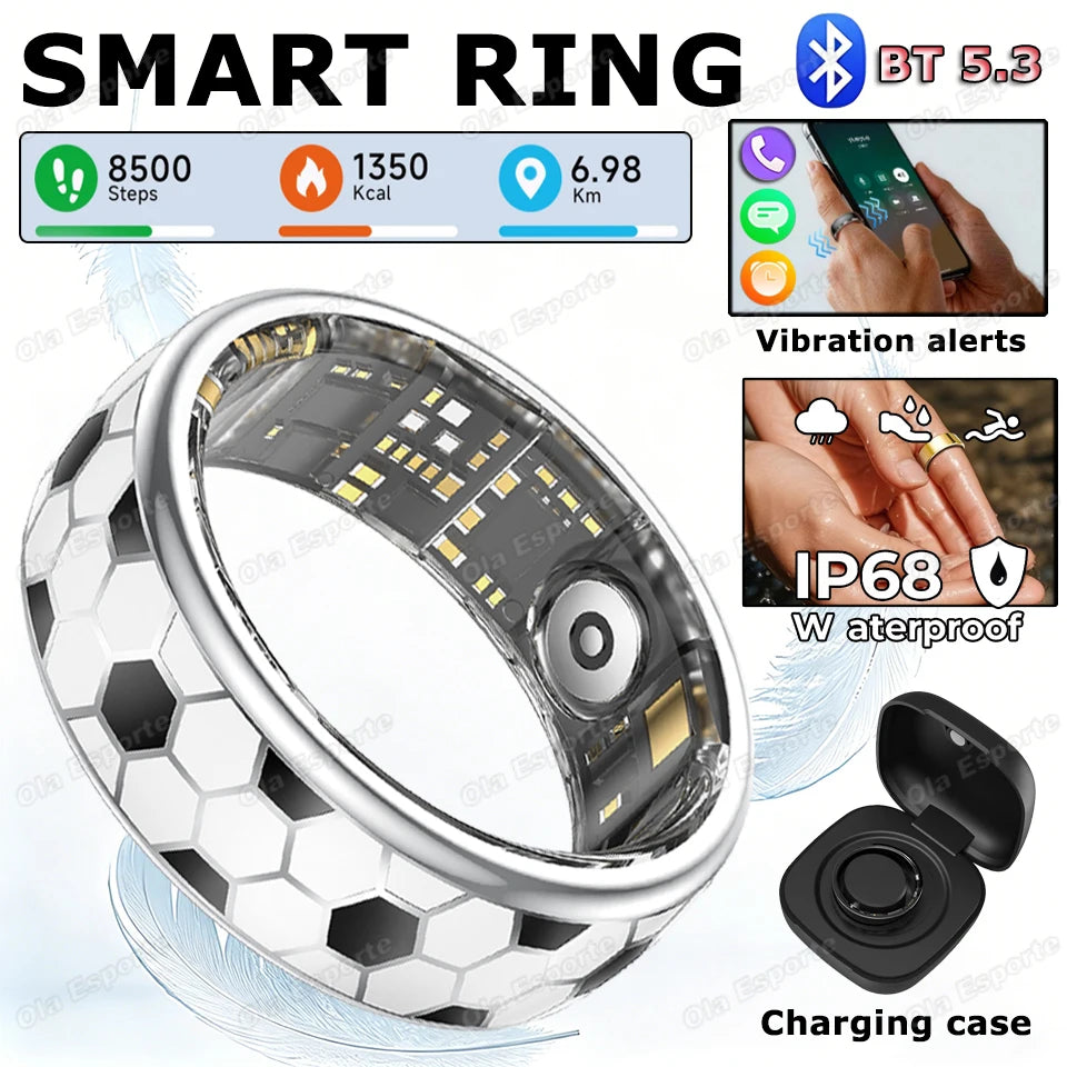 New Incoming Call Vibration Reminder Smart Ring 2026 Gesture Control Messages Alarms Health Monitor Sports Smartring Men Women