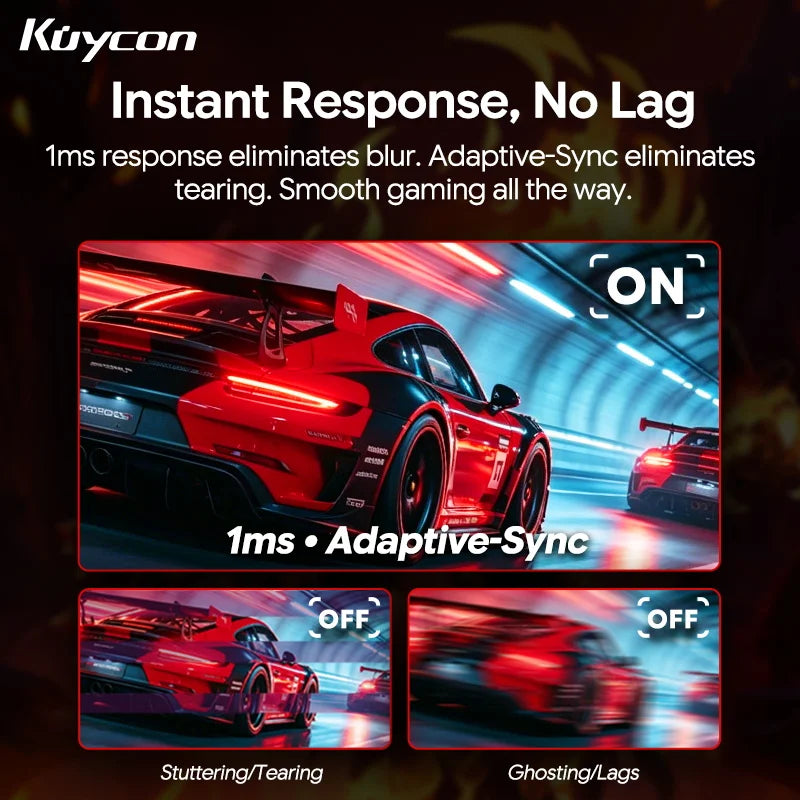 Kuycon P32T 32" 4K UHD(3840x2160) Fast IPS Gaming Monitor Glossy Built-in Speakers Display Dual-Mode 160Hz UHD 320Hz FHD Screen