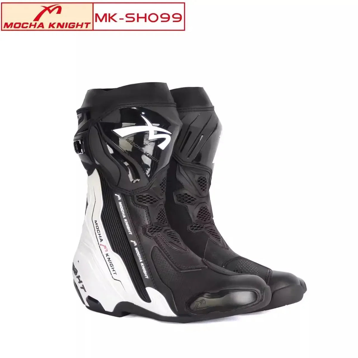 Mocha SH099 Motorcycle Track Riding Boots CE Certification Professional Racing Botas Waterproof Boots Double Botas Motocross