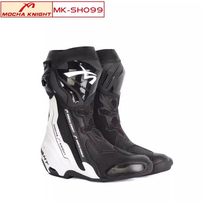Mocha SH099 Motorcycle Track Riding Boots CE Certification Professional Racing Botas Waterproof Boots Double Botas Motocross