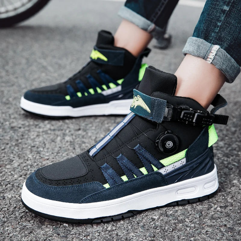 Hot Men Sports Shoes for Professional Racers Moto Shoes Off-road Riding Shoes Protection Bike Boots for Couples Moto Equipment