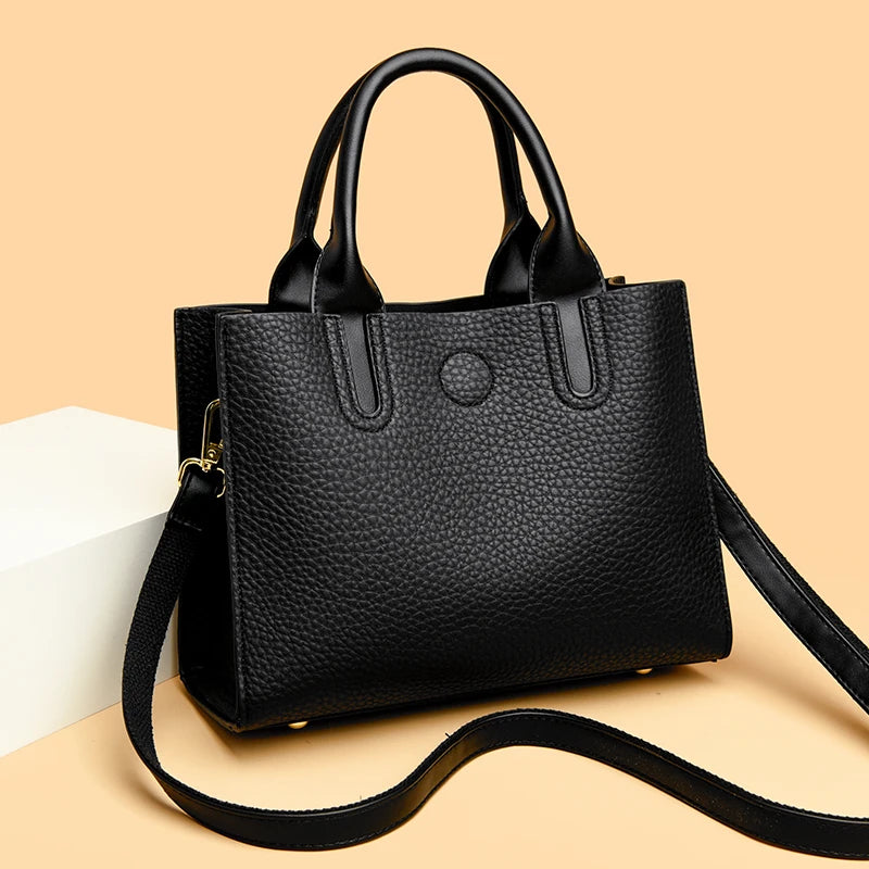 Luxury Female Trend Vintage Tote Bag High Quality Leather Crossbody Shoulder Bag Women Brand Designer Large capacity Handbag