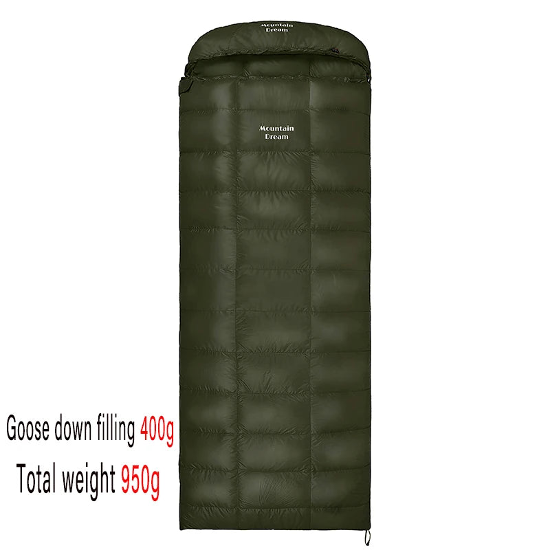 Envelope-style Down Sleeping Bag Ultra-light Goose Down Waterproof Plus Size Winter Warm Travel Hiking Camping Sleeping Bag