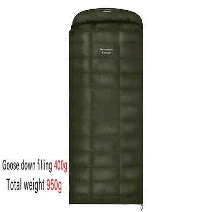 Envelope-style Down Sleeping Bag Ultra-light Goose Down Waterproof Plus Size Winter Warm Travel Hiking Camping Sleeping Bag