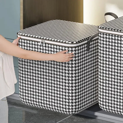 Quilt Storage Box Dustproof Organizers Non-Woven Wardrobe Space Saving Bag House-Moving Bedding Box Storage Organization