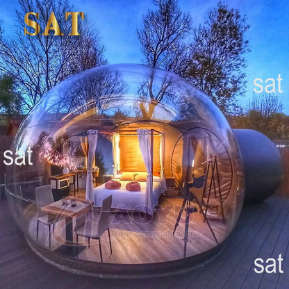 Bubble outdoor geodesic dome transparent luxury tent with bathroom luxury transparent inflatable shell