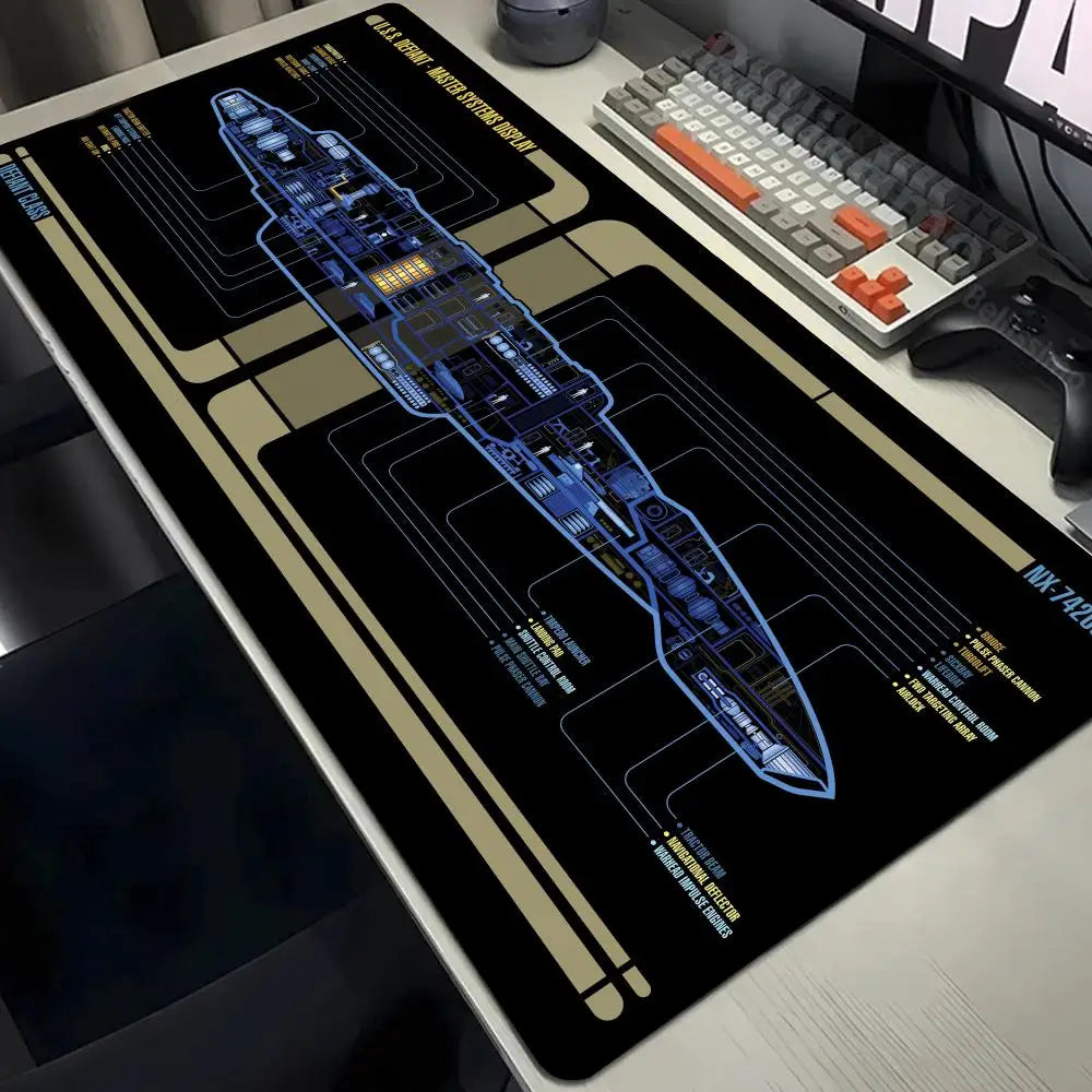 Large Gaming Pad XXL 1200x600 Computer Gamer Star Trek Mouse Pad Cartoon Keyboard Mouse Mat Desk Mouse Pad for PC Desk Pad