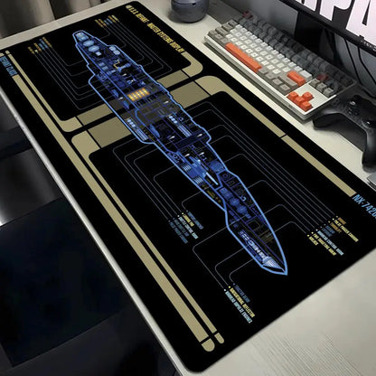 Large Gaming Pad XXL 1200x600 Computer Gamer Star Trek Mouse Pad Cartoon Keyboard Mouse Mat Desk Mouse Pad for PC Desk Pad