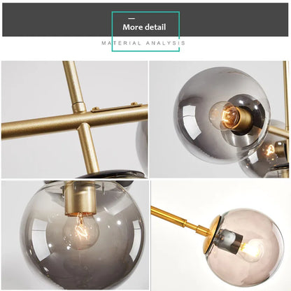 Northern Europe Dining Room Chandeliers Designer One Character Long Strip Pendant Lamp Decoration Maison LED Lights